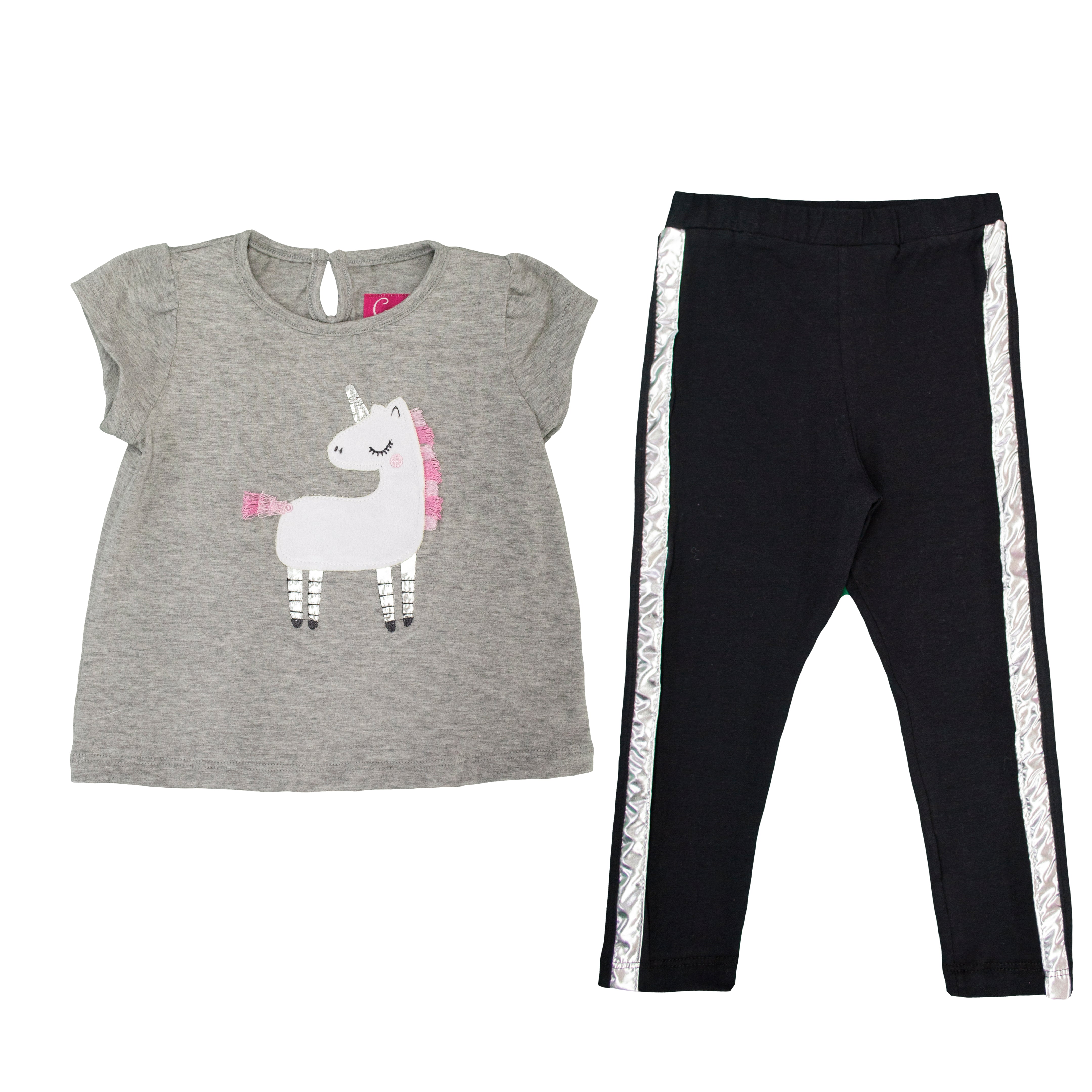 Conjunto para Niñas de 2 a 3 Años Gerat con Chamarra, Blusa y Leggings de Unicornio