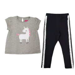 Conjunto para Niñas de 2 a 3 Años Gerat con Chamarra, Blusa y Leggings de Unicornio