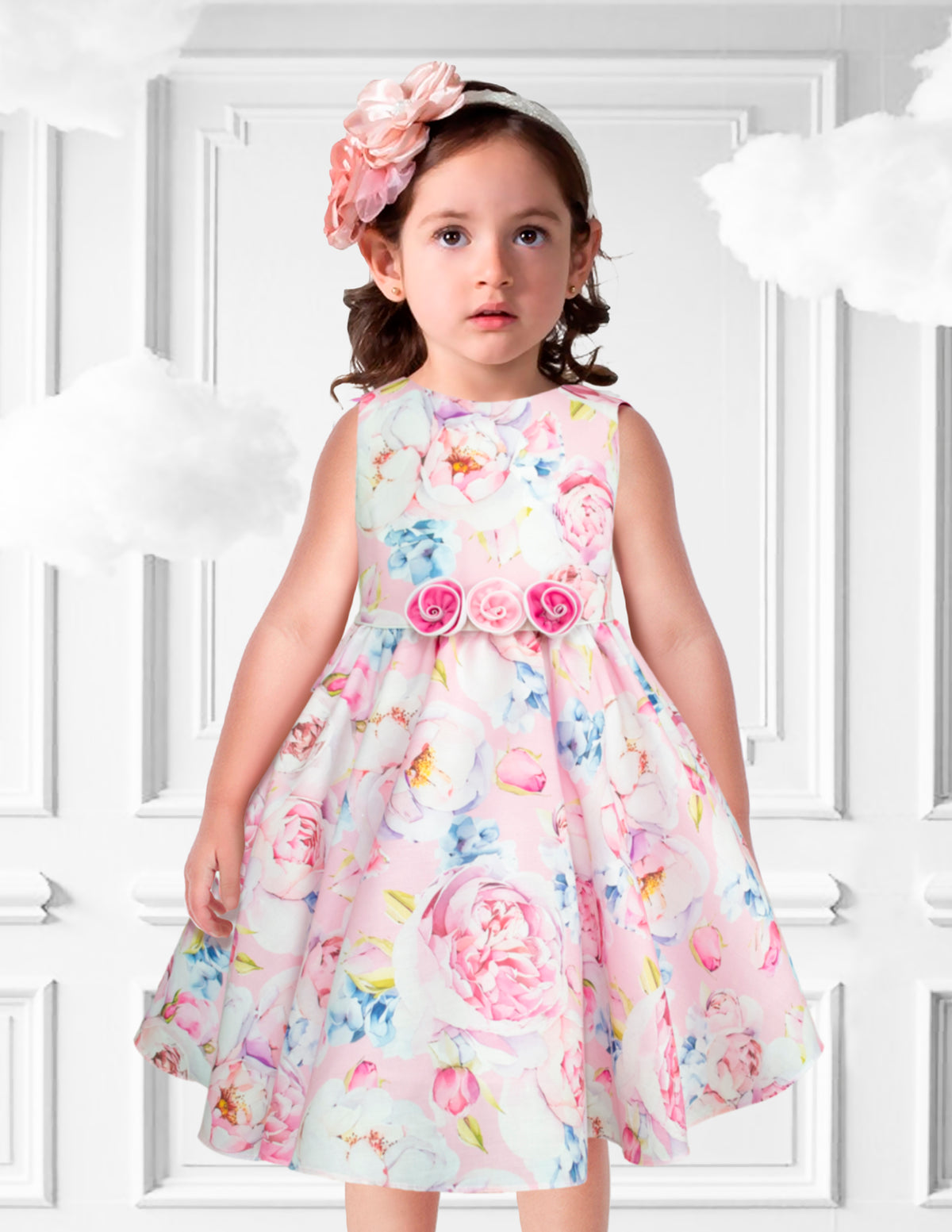 Vestido de Primavera Floral Pastel para Niñas Gerat