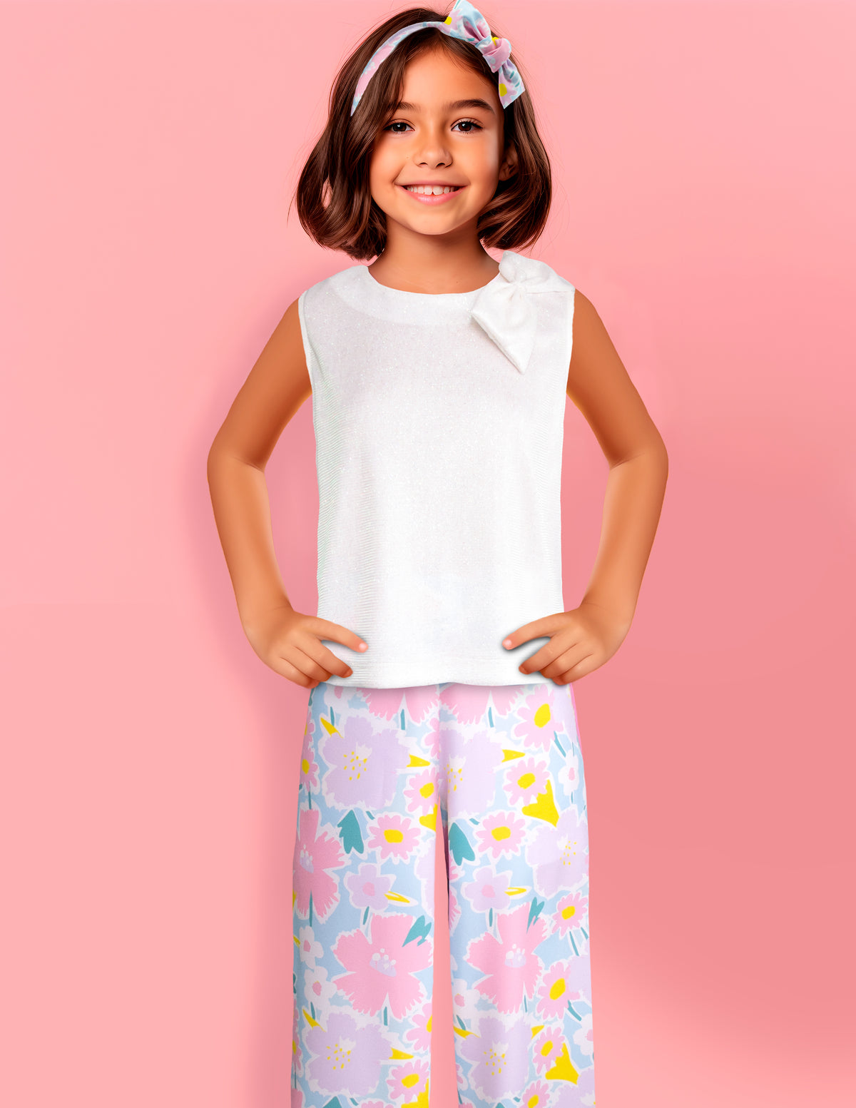 Conjunto primaveral de Pantalón y Blusa para Niñas de Gerat