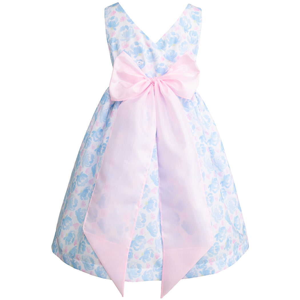 Vestido azul cielo floral para Niñas de Gerat