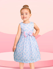 Vestido azul cielo floral para Niñas de Gerat