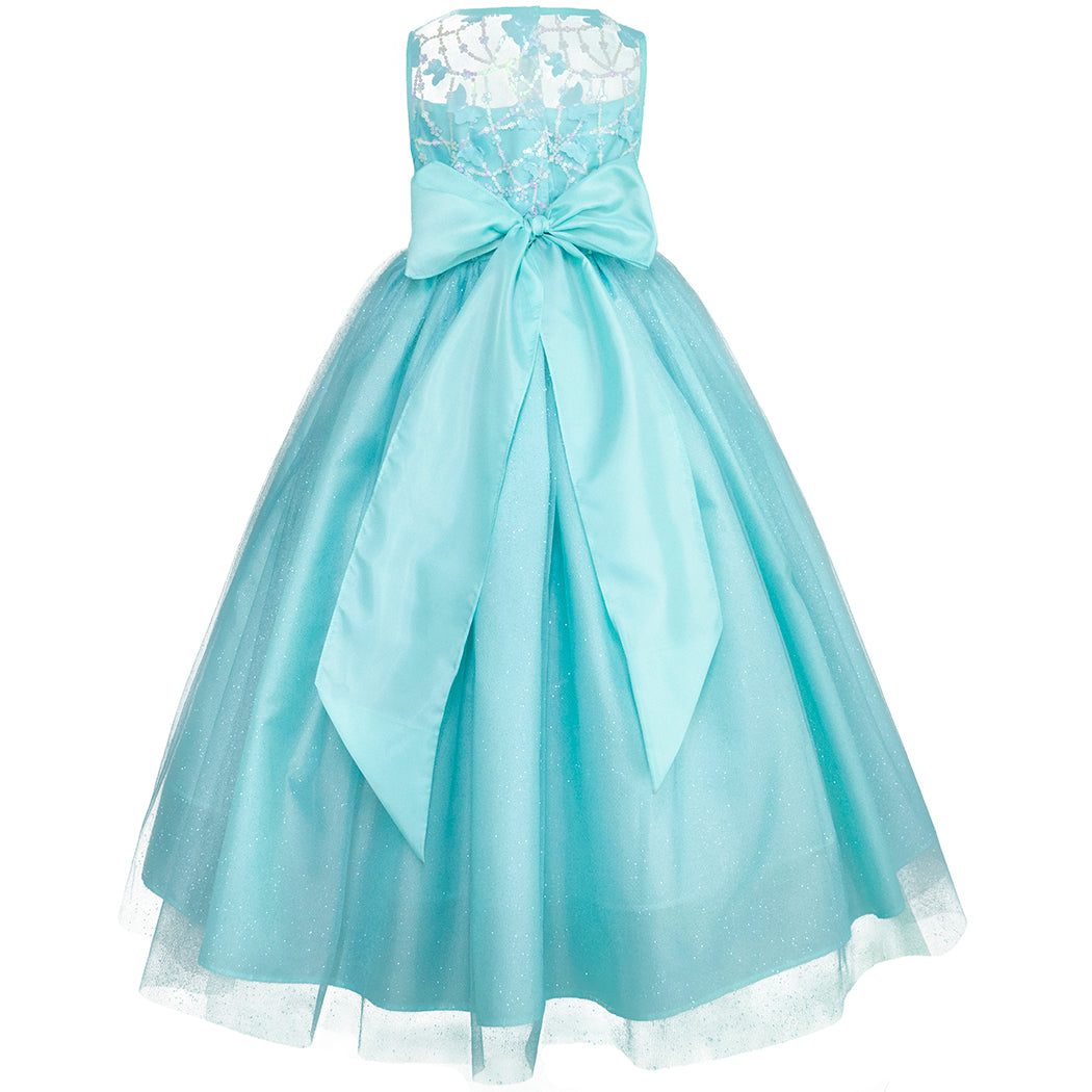 Vestido de Fiesta verde agua Gerat para niñas