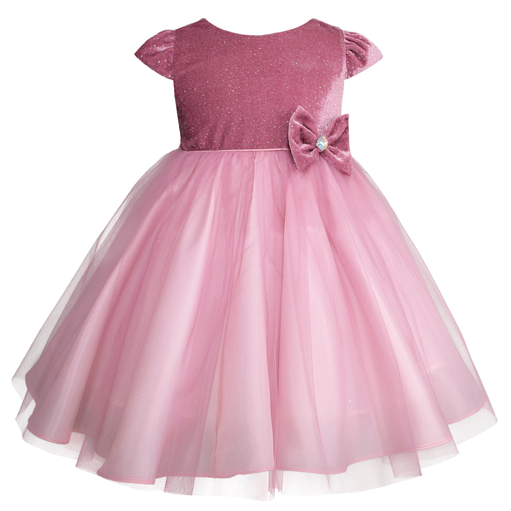 Vestido de Fiesta Gerat para Niñas 2-3 Años - Rosa Brillante con Tul