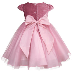 Vestido de Fiesta Gerat para Niñas 2-3 Años - Rosa Brillante con Tul