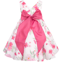 Vestido Floral rosa con fiusha casual para Niña Gerat