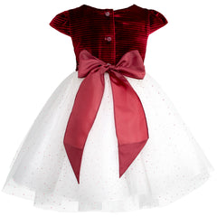 Vestido de Fiesta para Niñas de 2 a 3 Años en Color Rojo y Blanco | Gerat