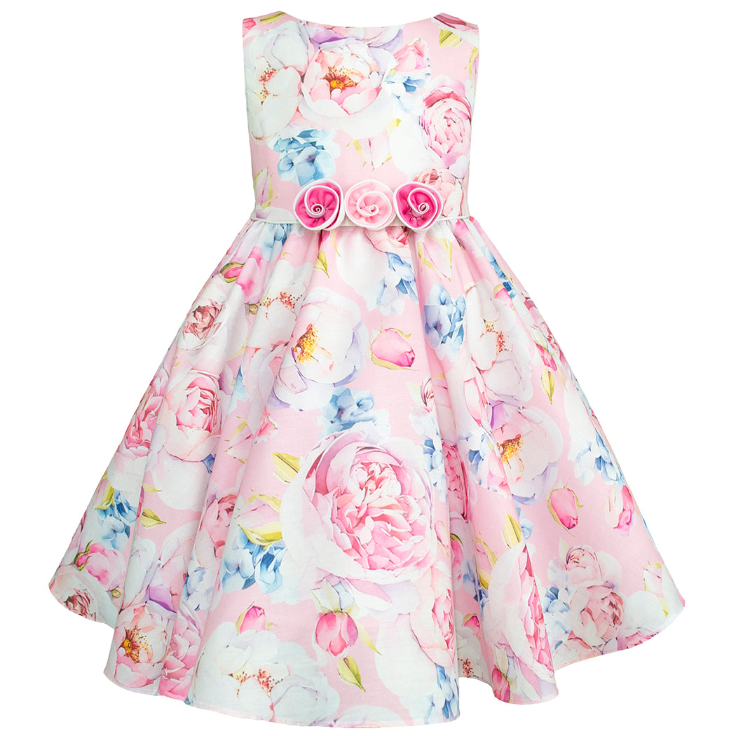 Vestido de Primavera Floral Pastel para Niñas Gerat