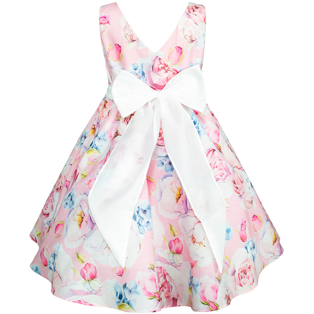 Vestido de Primavera Floral Pastel para Niñas Gerat