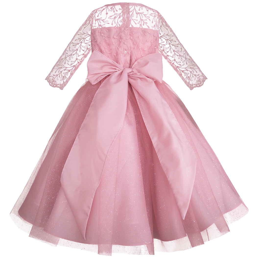 Vestido para niña color de rosa fiesta Gerat