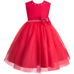 Vestido para niñas con tul rojo Gerat