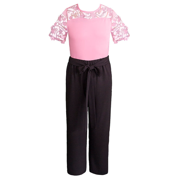 Pantalon negro con blusa best sale rosa palo