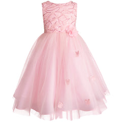 Vestido de fiesta para niñas color rosa blush Gerat